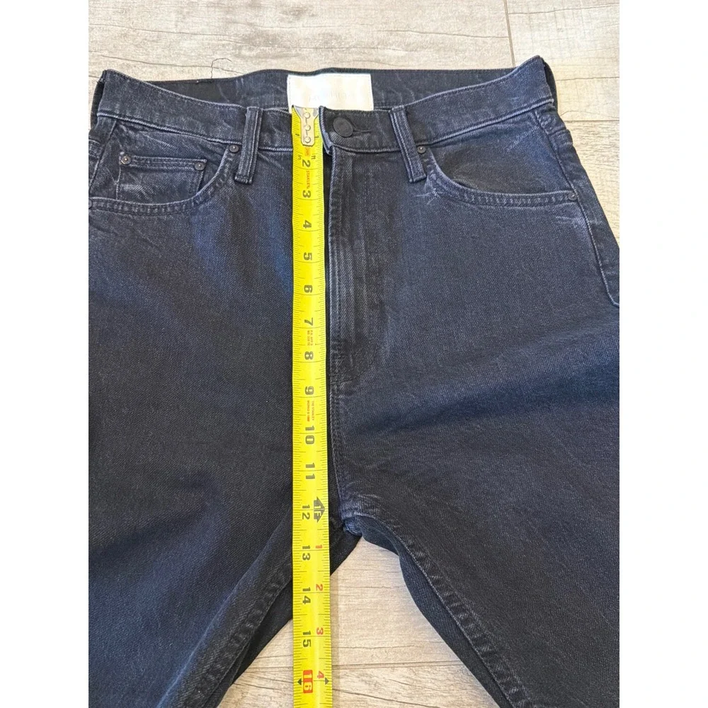Mother Superior High Waisted Rider Skimp Jeans Whos Sorry Now Black Straight Leg